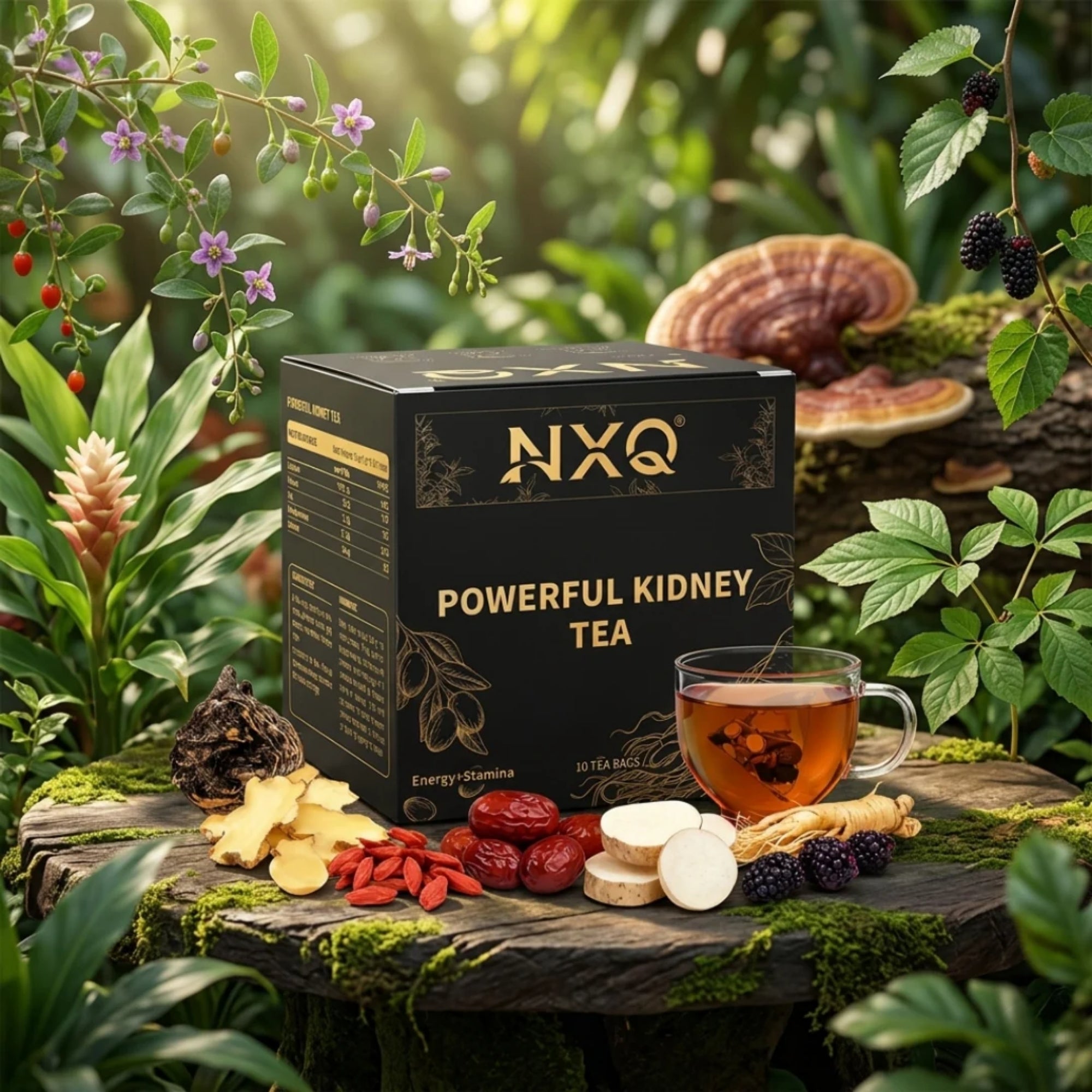POWERTEA NXQ – Té Herbal Natural para Bienestar y Energía