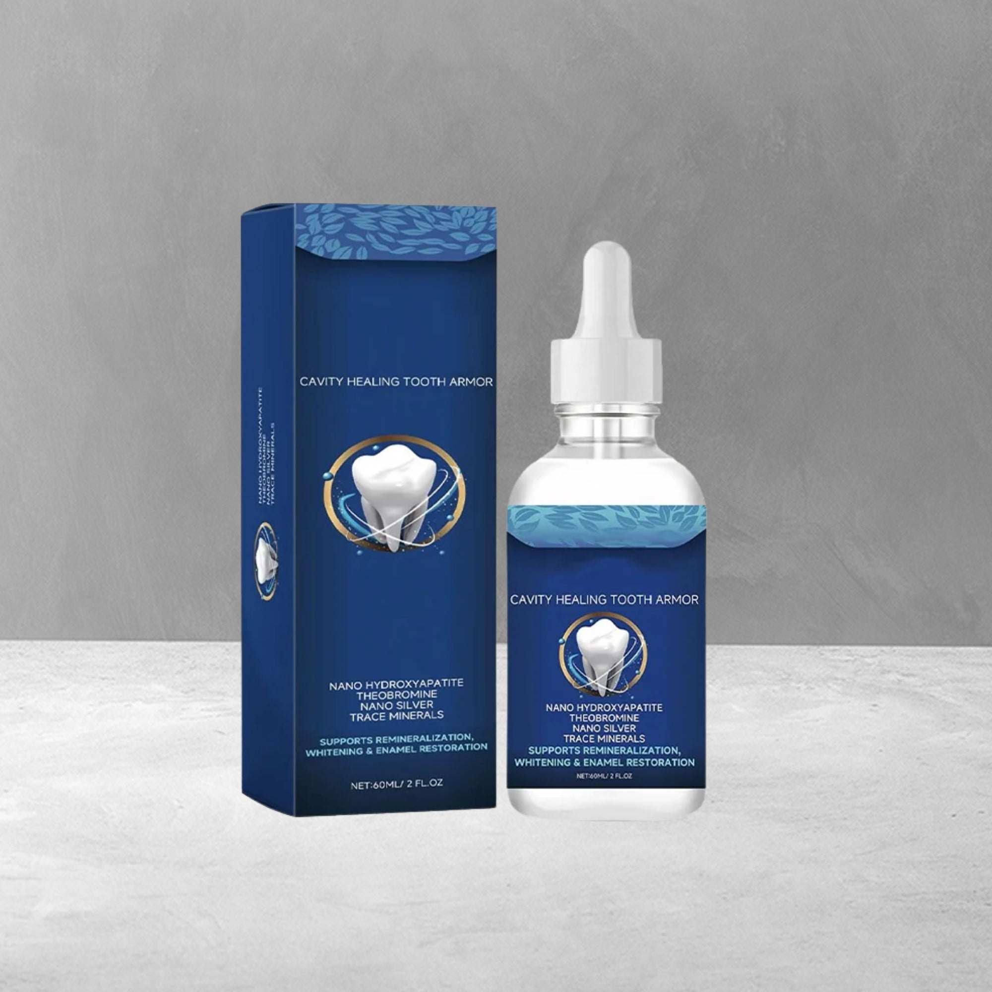 Protector bucal, gotas de reparación de caries, reparación de esmalte, salud de las encías