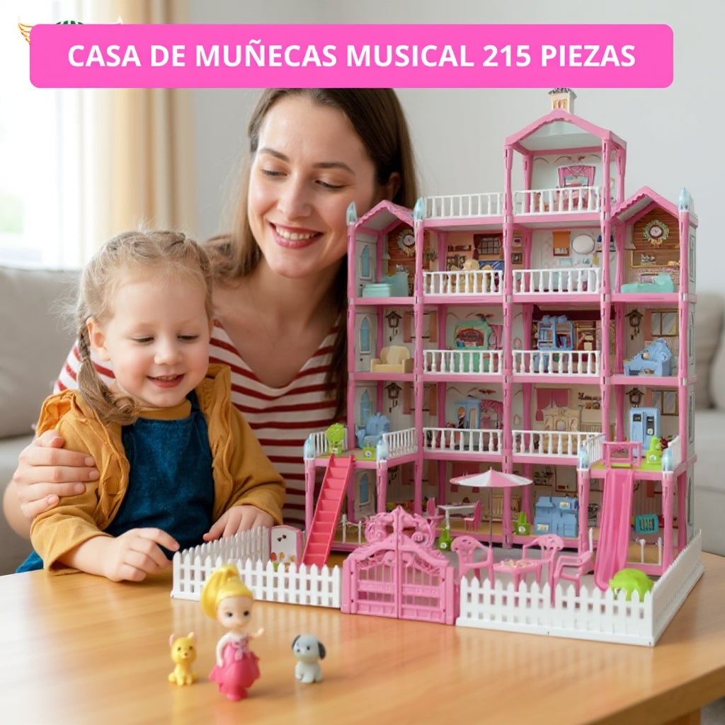 Casa de Muñecas Musical 215 Piezas