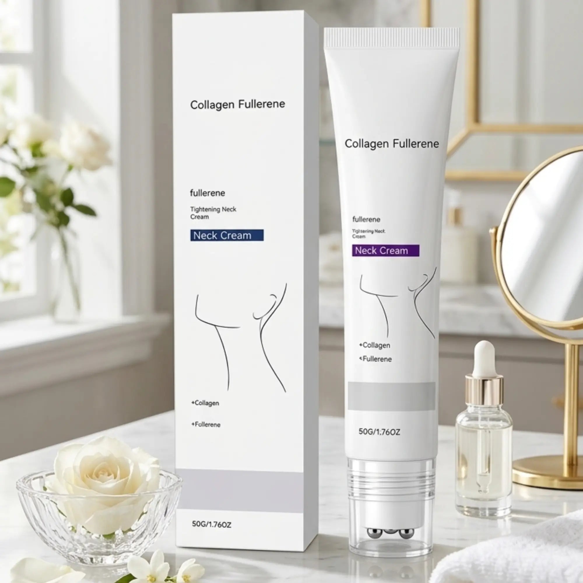 Collagen Fullerene Crema De Cuello Elástica Y Tierna Eficaz Ge Fade Neck Kles V