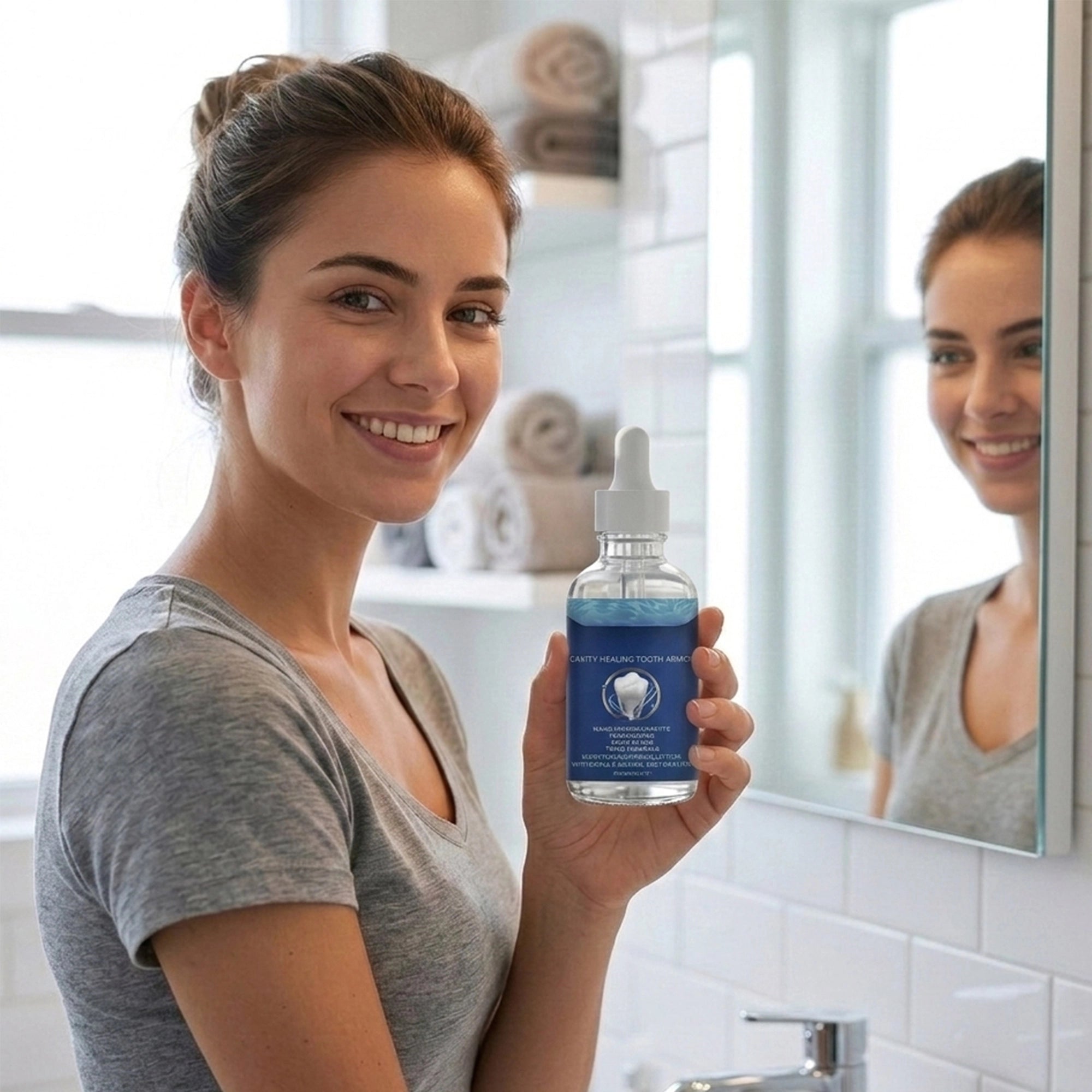 Protector bucal, gotas de reparación de caries, reparación de esmalte, salud de las encías