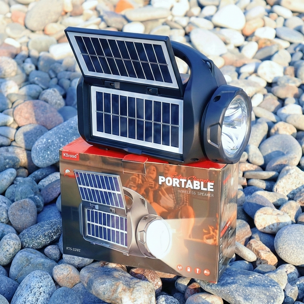 Parlante linterna solar