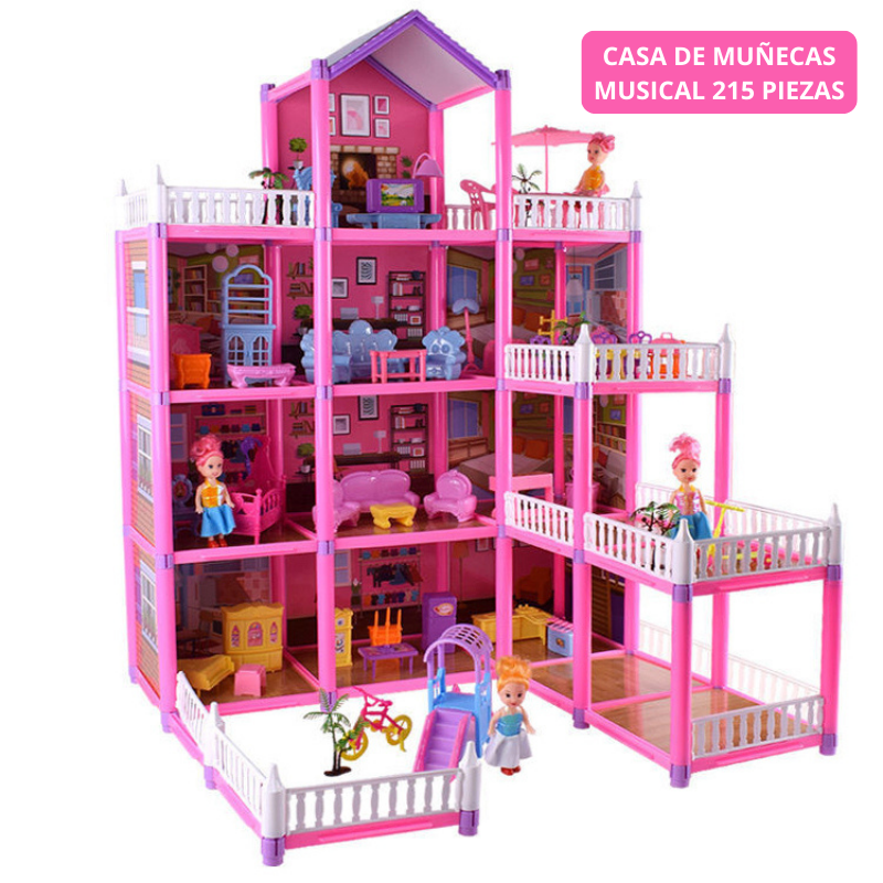 Casa de Muñecas Musical 215 Piezas