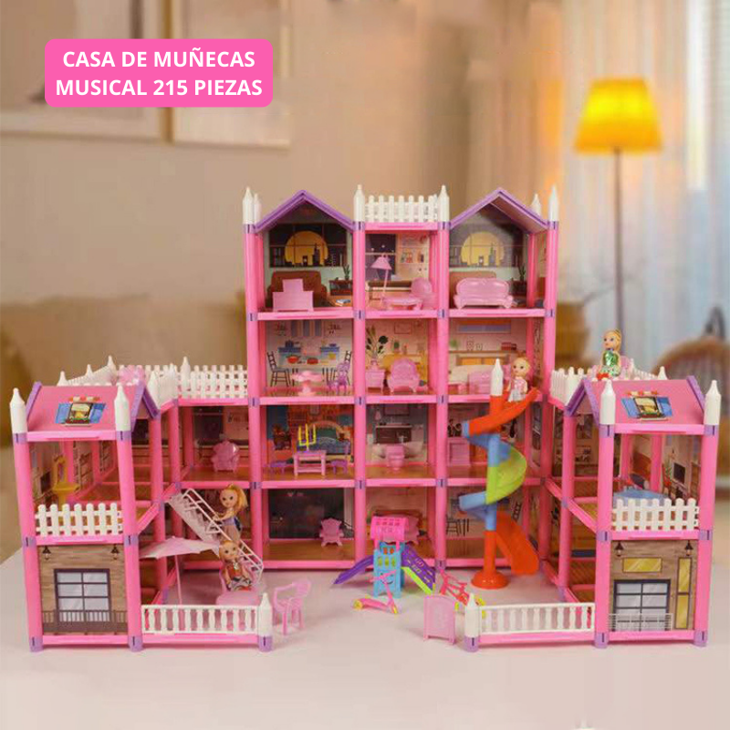 Casa de Muñecas Musical 215 Piezas