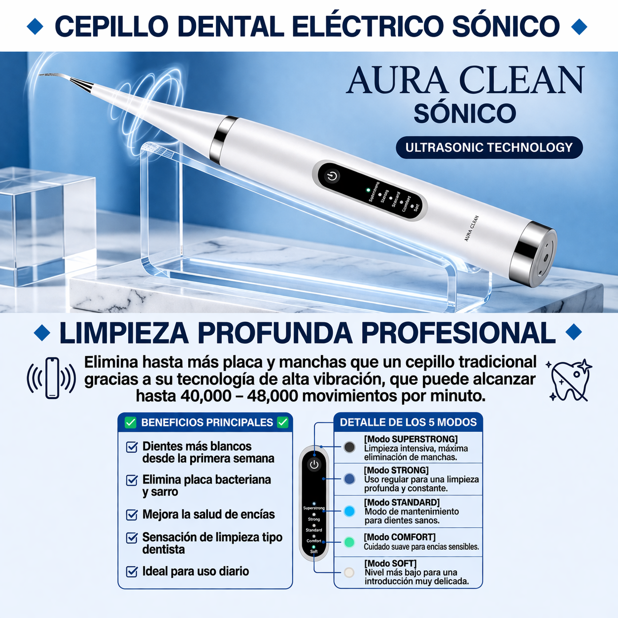Cepillo UltraDent Pro - Limpia tus dientes como un experto