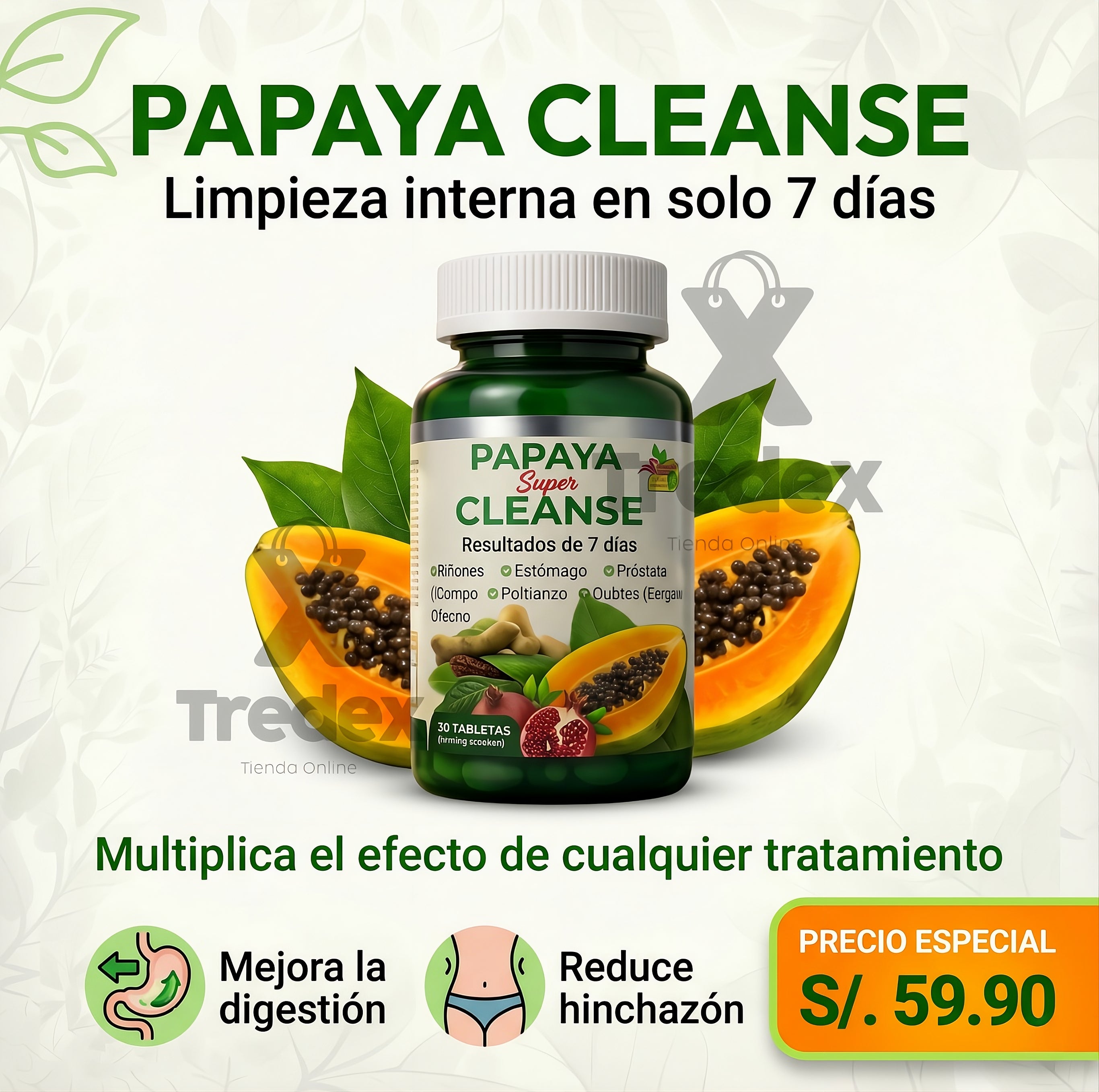 PAPAYA CLEANSE - Multiplica el efecto de cualquier tratamiento.